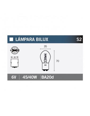 BOMBILLA NORMAL 12V 45/45W