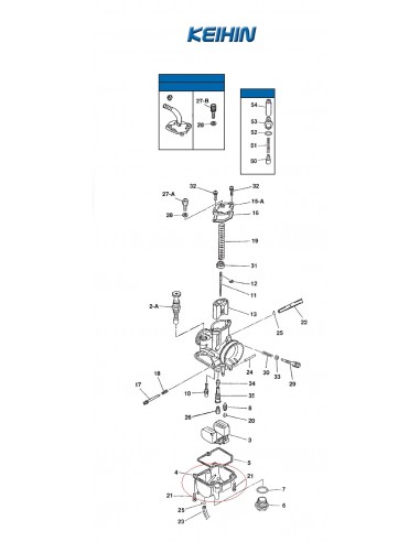 CUBA CARBURADOR KEIHIN PWK 33 A 39