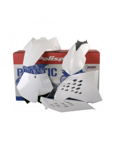 KIT PLASTICOS POLISPORT KTM SX/SX-F 07-10 XC/XC-F 08-10 BLANCOS