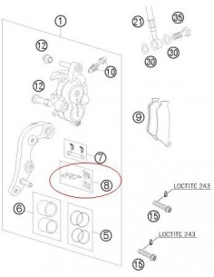 GRAPA PASTILLAS DE FRENO KTM