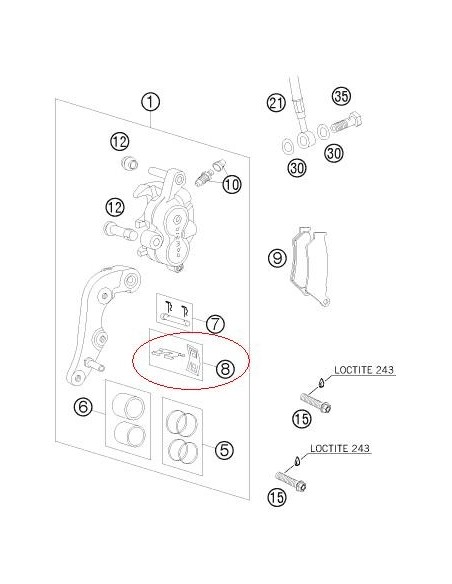 GRAPA PASTILLAS DE FRENO KTM