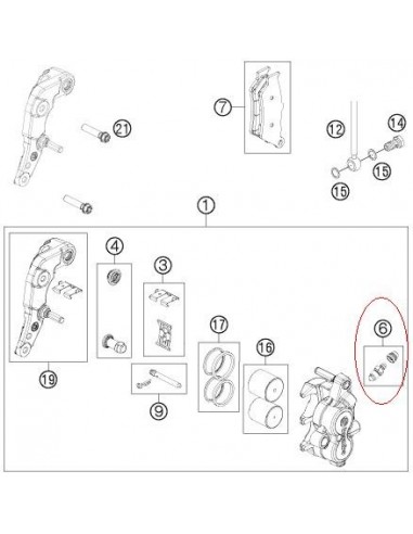 PURGADOR CON TAPON PINZA DE FRENO DELANTERA KTM