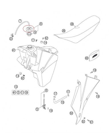 TAPON DE GASOLINA KTM EXC 00-07 SX 00-06