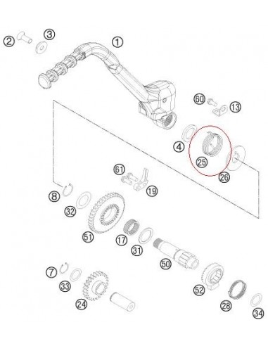 MUELLE ARRANQUE KTM EXC/SX 250/300 94-13