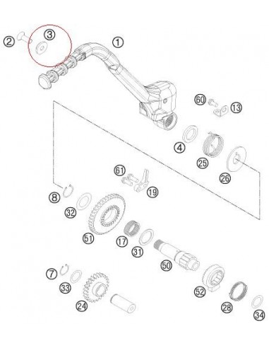 ARANDELA PEDAL DE ARRANQUE KTM EXC/SX 94-13