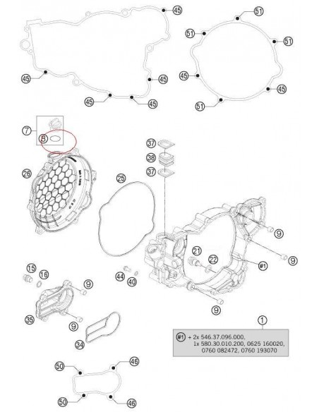 TORICA 19x3 NBR TAPON LLENADO ACEITE KTM