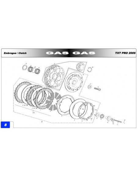 BOLET EMBRAGUE GAS GAS PRO