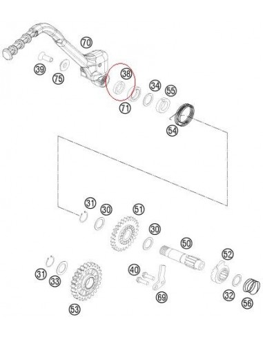 ESPACIADO KTM 16X23X26X6.1 - 50333038100