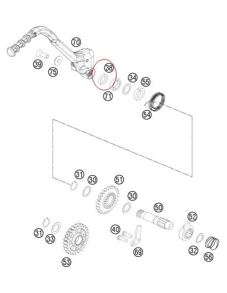 ESPACIADO KTM 16X23X26X6.1 - 50333038100