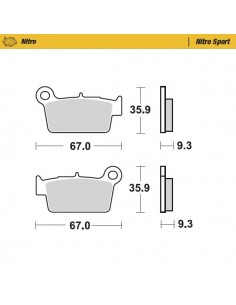 PASTILLAS DE FRENO TRASERAS MOTO MASTER GAS GAS 09-18 BETA KAWASAKI TM YAMAHA SUZUKI APRILIA