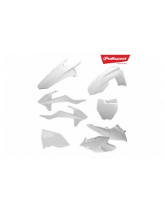 OUTLET KIT PLASTICOS POLISPORT KTM EXC/EXC-F 17-19 BLANCOS