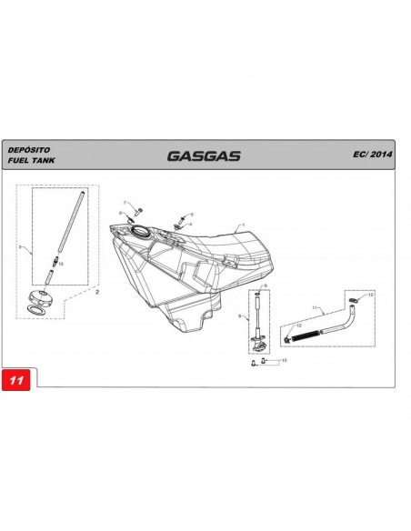 CONJUNTO TAPON DE GASOLINA + TUBO GAS GAS CONJUNTO TAPON DE GASOLINA + TUBO GAS GAS