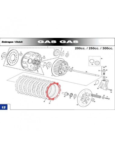 DISCO DE EMBRAGUE GAS GAS EC 200-515