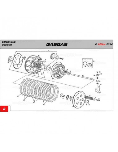 RODAMIENTO AXIAL EMPUJADOR EMBRAGUE GAS GAS EC 125