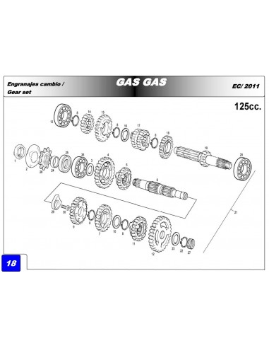 RETEN PIÑON GAS GAS EC 125 28X38X7