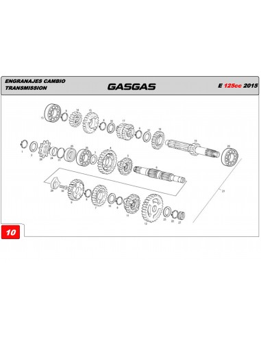 CASQUILLO PIÑON SALIDA GAS GAS EC 125