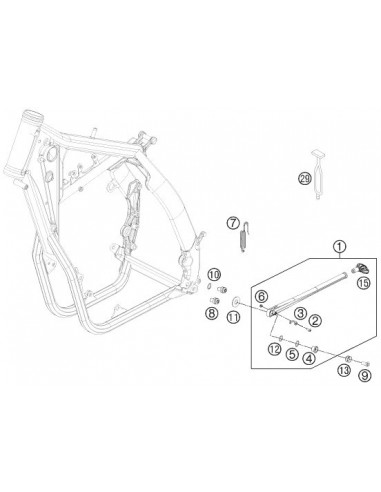 SIDE STAND BUSHING EXC-EU 08 KTM