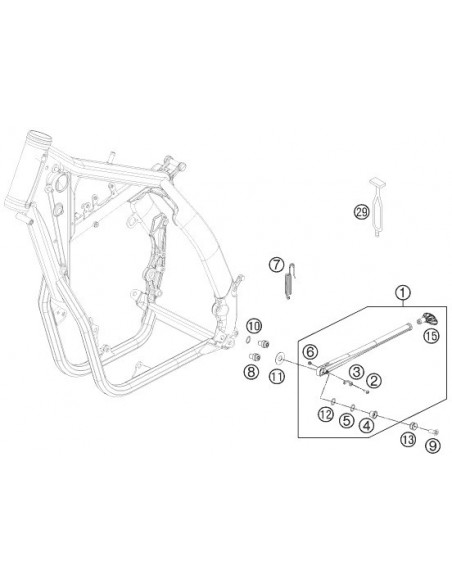 SIDE STAND BUSHING EXC-EU 08 KTM