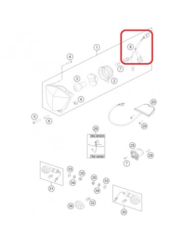 CABLEADO LUCES KTM 54811001050