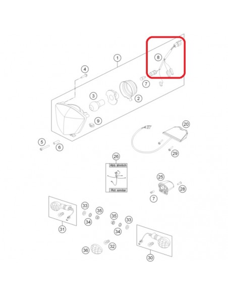 CABLEADO LUCES KTM 54811001050