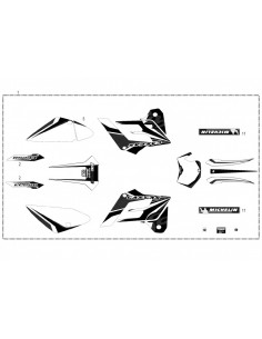 KIT ADHESIVOS GAS GAS EC 250 01-06 ORIGINALES ROJOS 2