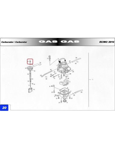 TENSOR CABLE DE ACELERADOR GAS GAS EC