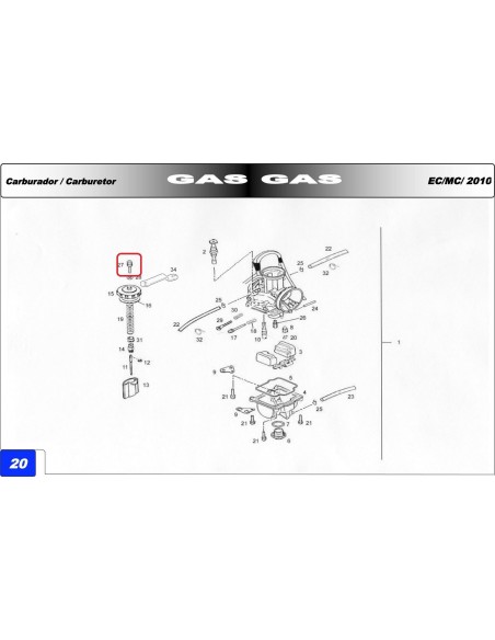 TENSOR CABLE DE ACELERADOR GAS GAS EC