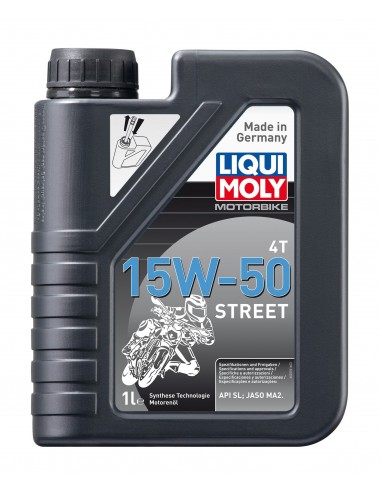 ACEITE LIQUI MOLY 100% SINTETICO 15W50 STREET - 1 LITRO