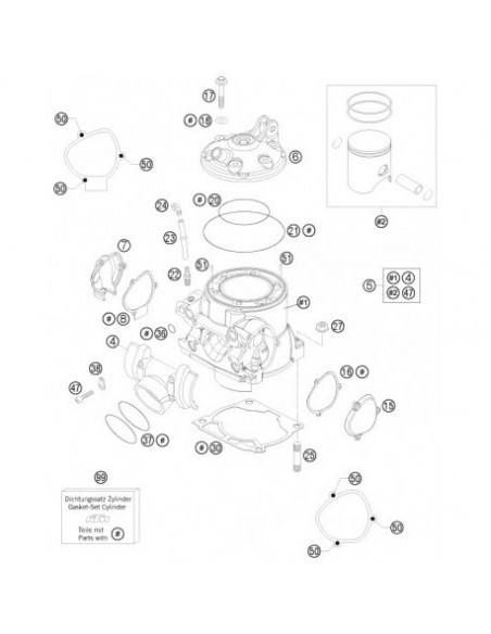 JUNTA CULATA INTERIOR KTM EXC 300