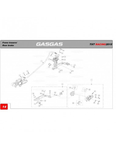 REMACHE PUNTERA PEDAL DE FRENO GAS GAS 23X5.8