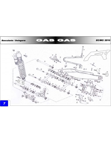 DISTANCIADOR SOPORTE GUIA CADENA GAS GAS