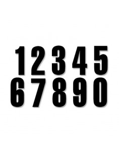 NUMEROS VINILO ESTANDAR 13X7 CM NEGROS