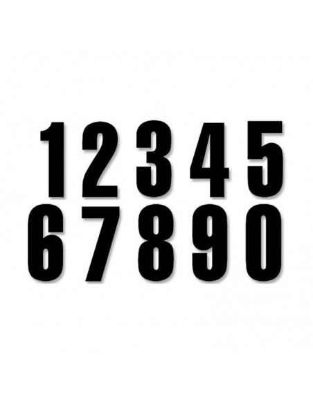 NUMEROS VINILO ESTANDAR 13X7 CM NEGROS NUMEROS VINILO ESTANDAR 13X7 CM NEGROS