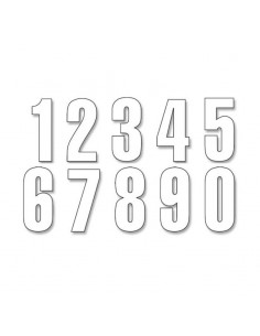 NUMEROS VINILO ESTANDAR 13X7 CM BLANCOS