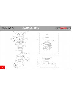 TORICA CULATA INTERIOR GAS GAS 79X1.78 FKM 250CC