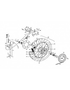 RADIO RUEDA TRASERA GAS GAS SM 170X4 INOX