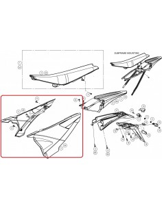 KIT TAPAS PORTANUMEROS GAS GAS EC 18-19 ROJAS
