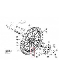 TUERCA RADIO RUEDA DELANTERA GAS GAS EC 14-19