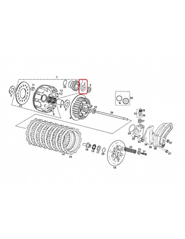 ARANDELA BISEL D20/125 B-M 5.6 PULIDA PIÑON GAS GAS