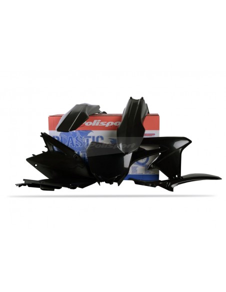 KIT PLASTICOS POLISPORT SUZUKI RMZ 450 08-17 NEGROS