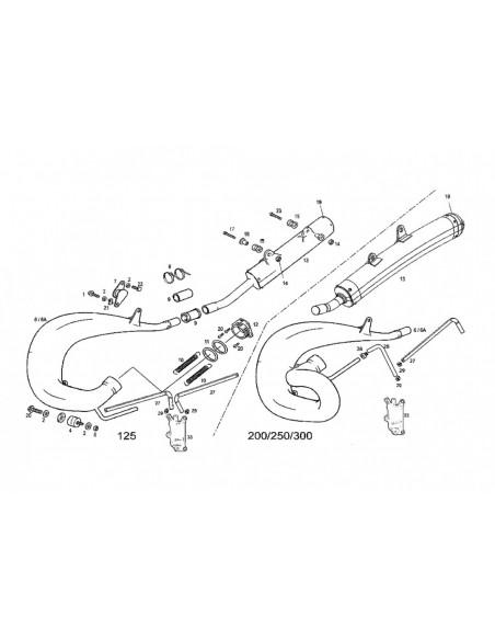 TOBERA JUNTA DE ESCAPE GAS GAS EC 200/250/300