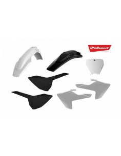 KIT PLASTICOS POLISPORT HUSQVARNA FC/TC 16-18 BLANCO NEGRO