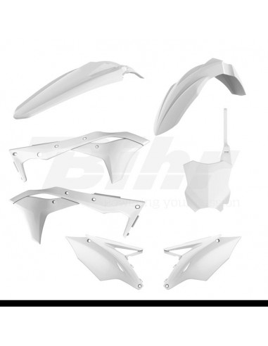 KIT PLASTICOS POLISPORT KAWASAKI KX 250F 17-19 BLANCOS