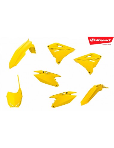 KIT PLASTICOS POLISPORT SUZUKI RM 125/250 01-08 RESTYLING 2019 AMARILLOS