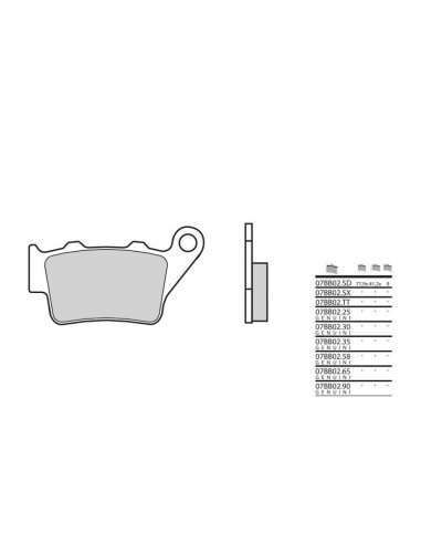 PASTILLAS DE FRENO TRASERAS BREMBO KTM 98-03 GAS GAS 95-99