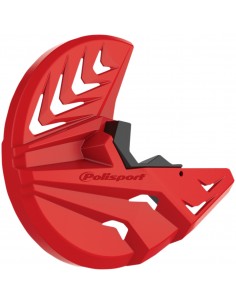 PROTECTOR DISCO DELANTERO POLISPORT GAS GAS EC 250/300/350 09-20 ROJO