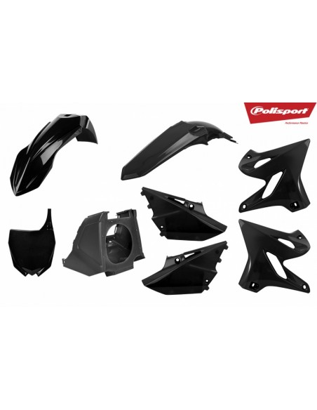 KIT PLASTICOS POLISPORT MX RESTYLING YAMAHA YZ 125/250 02-14 A 2020 NEGROS