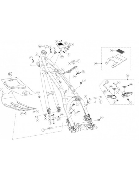 PROTECTOR CADENA A CHASIS GAS GAS TRIAL