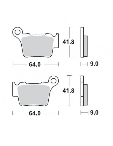 PASTILLAS DE FRENO TRASERAS MOTO MASTER RACING GP KTM 04-20 HUSQVARNA 05-20 HUSAB 09-14 SHERCO 14-