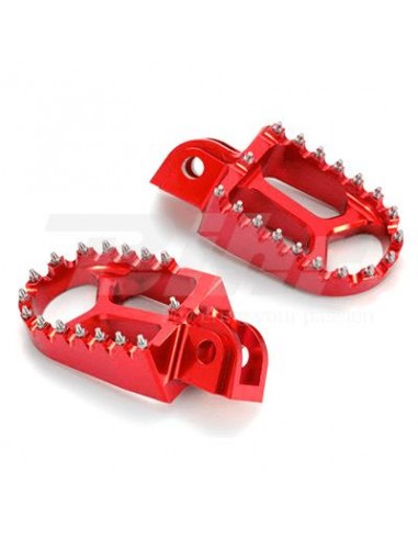 ESTRIBERAS SOBREDIMENSIONADAS HONDA CR 125/250 02-07 CRF 250R/250X 04-17 CRF 450R/450X 02-16 ROJAS